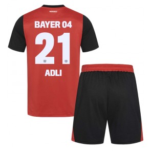 Billiga Bayer Leverkusen Amine Adli #21 Hemmatröja Barn 2024-25 Kortärmad (+ Korta byxor)